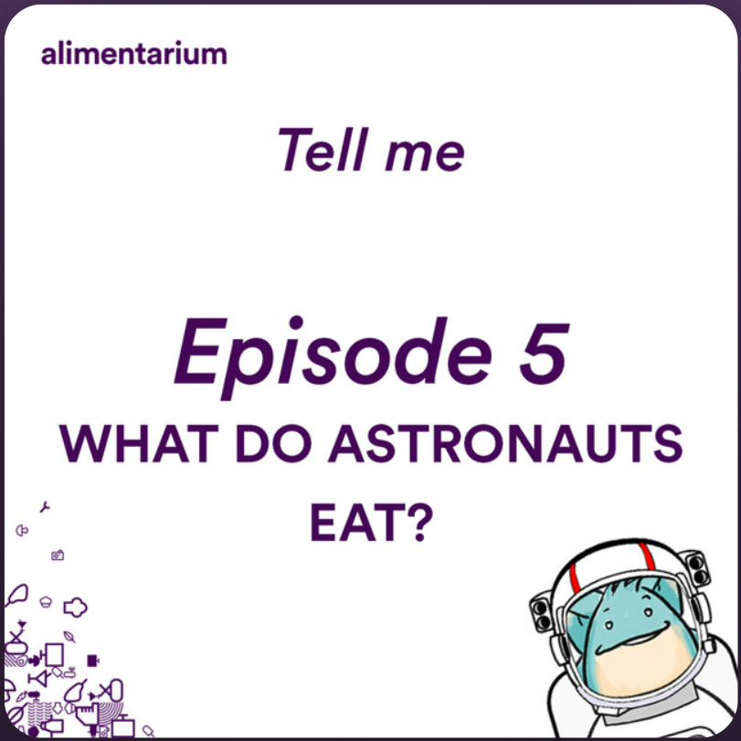 spotify cover of episode 5 of the tell me podcast by the Alimentarium